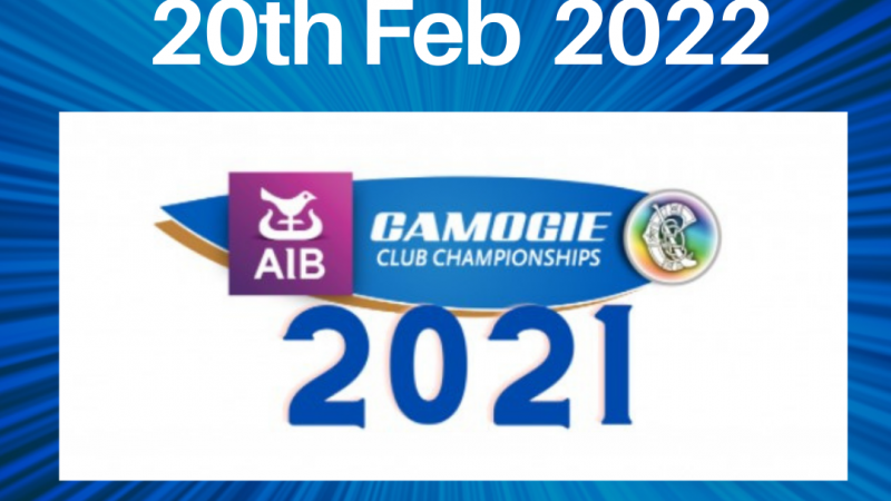 2021 AIB All-Ireland Club Championship Results- 20th February