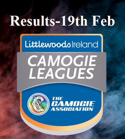 Littlewoods Ireland Camogie Leagues Results- 19th February 2022